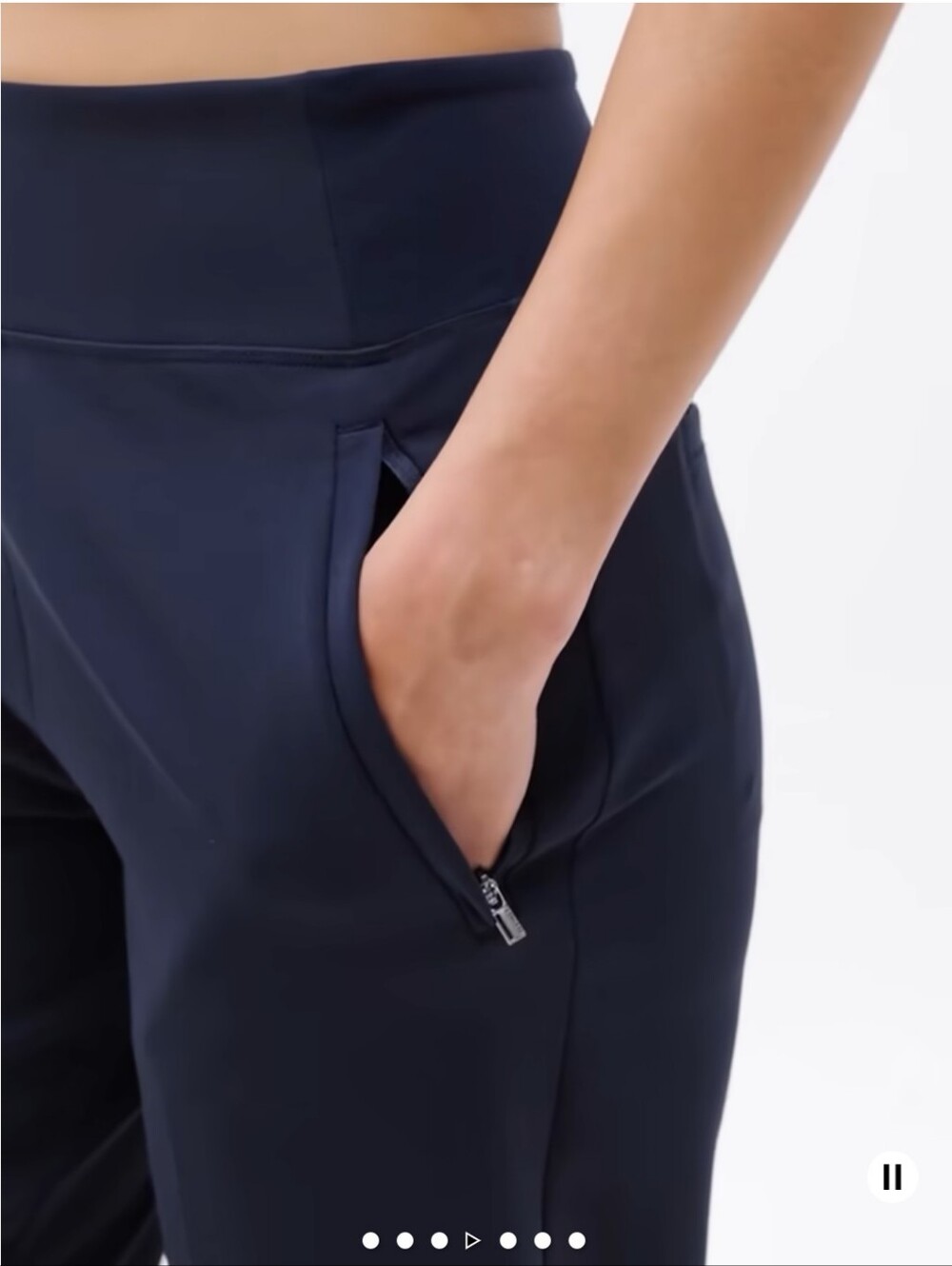 New Athleta Endless High Rise Navy Pants Strech Pull On Women's Size 22 - Picture 4 of 8